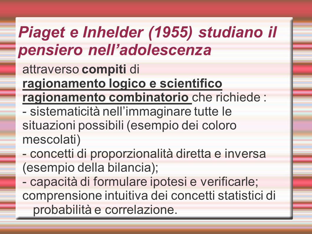 MANUALE DI PSICOLOGIA DELLO SVILUPPO CAP 5 LO SVILUPPO COGNITIVO